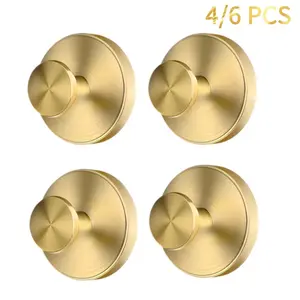 (4/6 Pack) Upgraded Waterproof Suction Cup Hooks  Ideal for Shower, Kitchen, Bathroom, Door, Mirror, Glass & Tile. Can Bear up to 20 lbs - Great for Hanging Bath Robes, Towels, Loofahs & Wreaths Bathroom Accessories