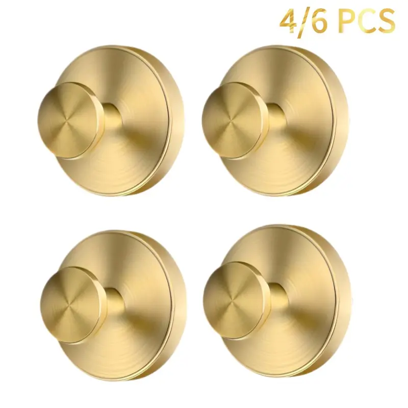 (4/6 Pack) Upgraded Waterproof Suction Cup Hooks, Robe Hooks For Bathrooms, Bathroom Accessories Ideal for Shower, Kitchen, Bathroom. Can Bear up to 20 lbs - For Hanging Bath Robes, Towels, Loofahs