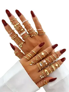 Gold Knuckle Rings Set For Women Vintage Stackable Stacking Rings Joint Finger Midi Rings Dainty Cubic Zirconia Crystal Simple Twist Hollow Cute Rings Pack Jewelry Gift