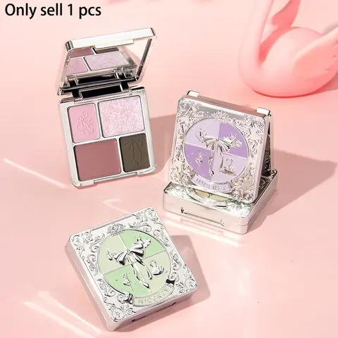 Ballet Four Color Aesthetic Eye Shadow Palettes, Matte & Shimmer Finish, Fine Powder, Non-Fading, Multi-Color Options, Perfect Eye Makeup, Eyeshadow Makeup, Cosmetic, Eye Makeup Product