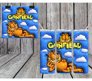 Garfield Tumbler Bottle Coffee Reusable Drinkware Water Bottles