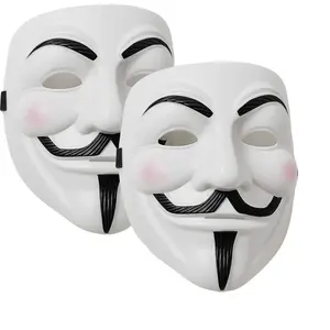 Pack of 2 V for Vendetta Mask Fawkes Anonymous Hacker Halloween Party Costume Classic Design