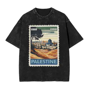 valentine shirts Men Palestine Postage Stamp T Shirts  Clothing Summer Awesome Short Sleeves T-Shirt O Neck Hip Hop Casual Tshirt Dropshipping
