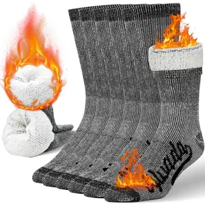 Merino Wool Hiking Socks Thermal Warm Crew Winter Boot Sock For Men & Women 3 Pairs
