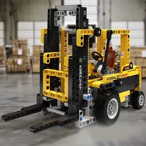 Engineering Forklift Creative Building Blocks Set, Abs Material Construction Toy, High Precision Adult Gift for Christmas Halloween Thanksgiving Birthday Party