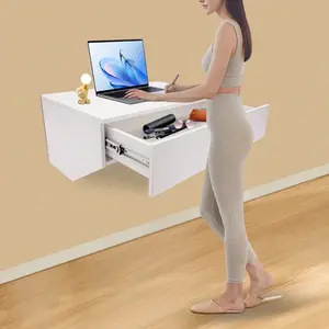 Wall Mounted Office Desk With Drawers, A Floating Wall Mounted Computer Desk Measuring 19.2 Inches In Length X 28.4 Inches In Width X 13 Inches In Height, A Space Saving Wall Mounted Storage Desk, And A Home Office Computer Desk