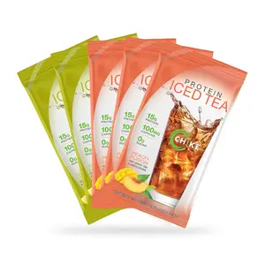 Chike Protein Iced Tea Single Packets - Single Pack of Chike Protein Iced Tea with No Additional Ingredients - Beverage Organic Matcha Powder Peach