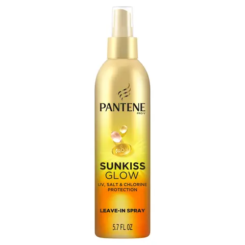 Pantene Sunkiss Glow Multitasking Spray, UV Hair Protection, Repairs Damage, Leave-In Conditioning Treatment, 5.7 oz