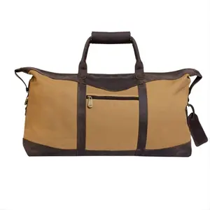Canyon Outback Leather CL600 22 in. Utah Canyon Collection Canvas and Leather Duffel Bag, Brown