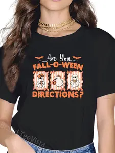 100% Cotton are You Fall o ween Directions Funny Teacher Halloween T-Shirt
