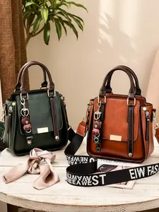 Fashion Versatile Women's Crossbody Bag, New Patchwork Design High Aesthetic Elegant Handbag, Trendy Casual Shoulder Bag for Outdoors Work Commute, Casual Trendy Purse, Fashionable Versatile Purse