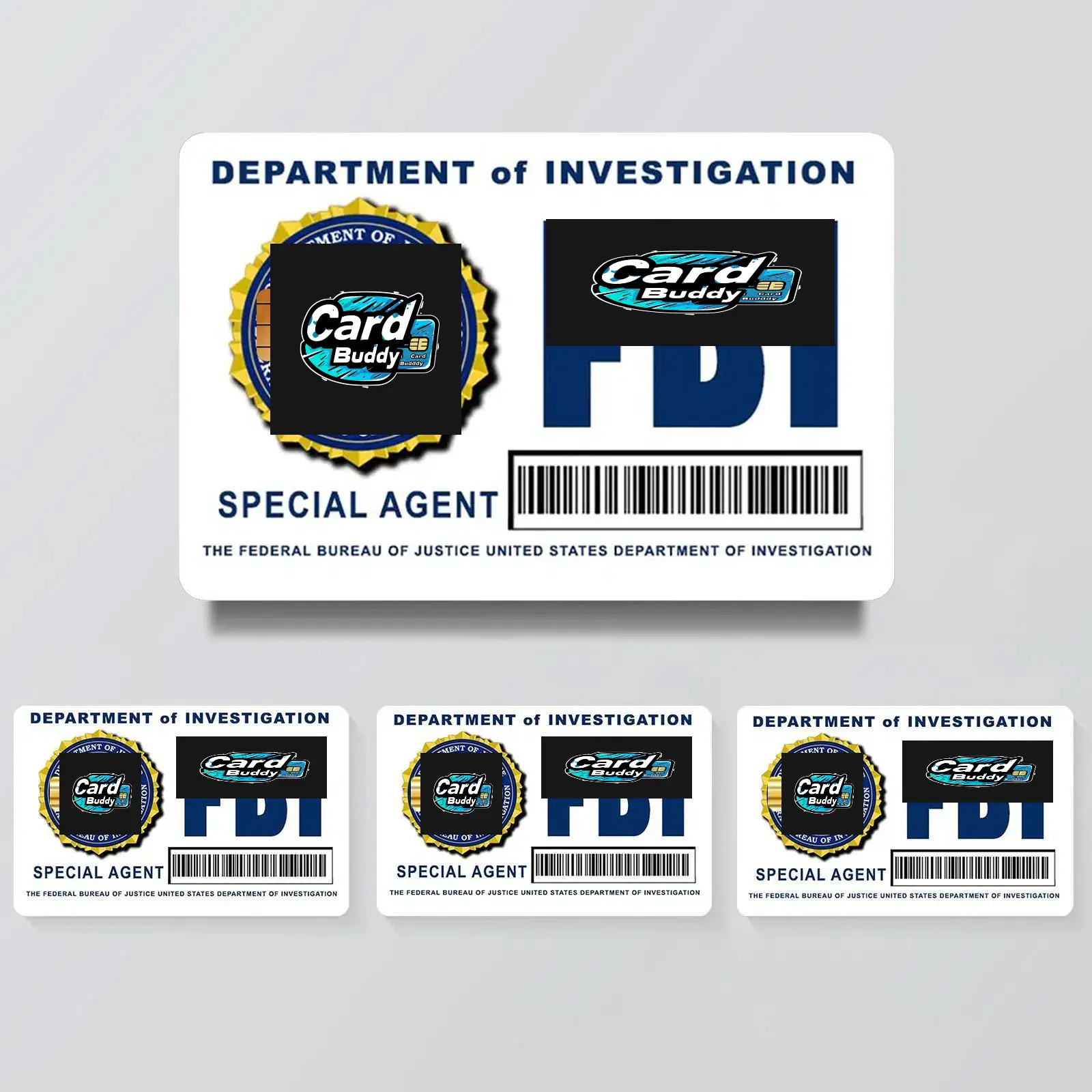 Special Agent ID Card Sticker – Realistic Badge Design for Credit Card Decoration, Cosplay, or Collectors