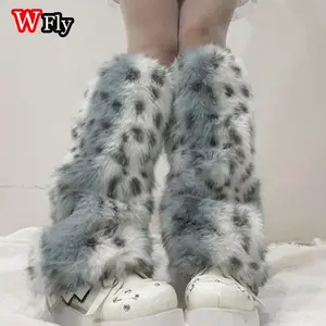 Leg Warmers warm in autumn and winter fluffy cosplay woman Gothic leopard print Spicy Girl y2k Harajuku  Leg Warmers Millennium