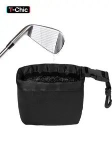 Golf Club and Golf Ball Cleaner Bag, Portable Pocket Golf Ball Washer with Waterproof Microfiber Liner, Golf Ball Cleaning Holder Pouch with Carabiner Clip - Best Golf Accessories Gift