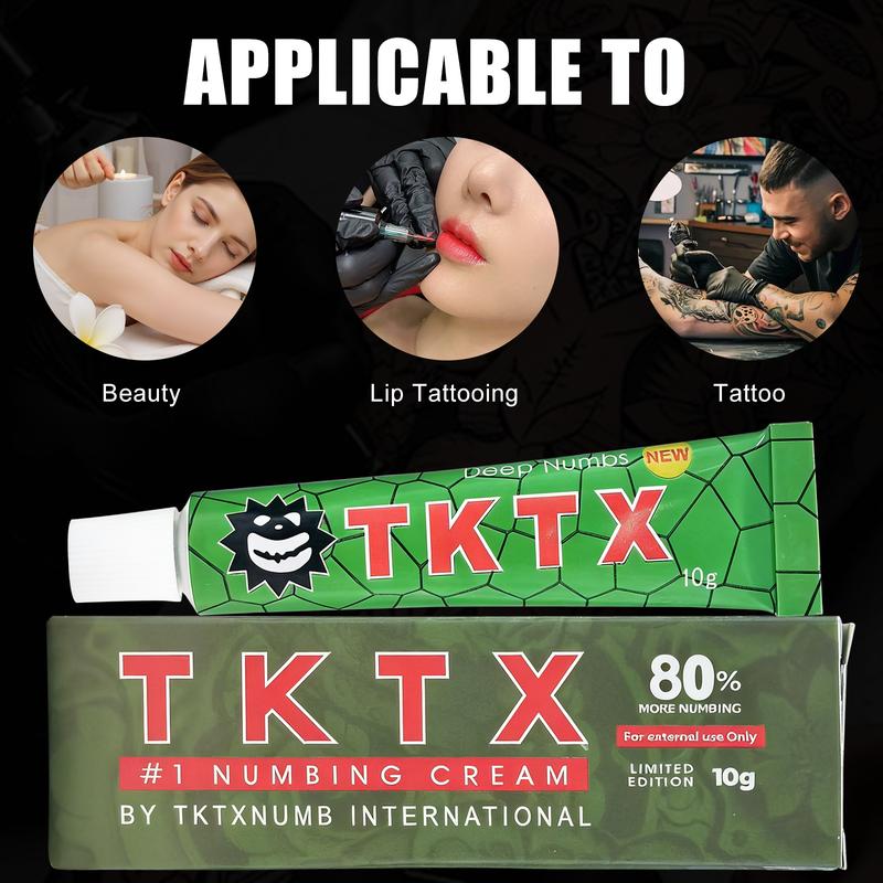 TKTX Tattooing Anesthetic Cream-Green 80% Upgrade Edition-Painless Tattooing-Efficient Anesthetic Formula to Realize Professional Tattooing Experience. TKTX Tattooing Anesthetic Cream-Green 80% Upgrade Edition-Painless Tattooing-Efficient Anesthetic Formula to Realize Professional Tattooing Experience.