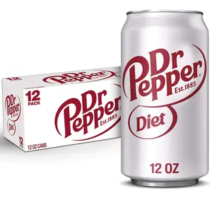 Diet Dr Pepper Sugar-Free Soda, 12 fl oz Cans, Pack of 12, Rich, Smooth, Delicious, Refreshing Fizzy Beverage