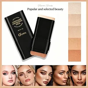 Waterproof Long-Acting Matte Radiant Foundation Stick - 01#Ivory, Smudge-Proof, Moisturizing, Quick Drying, Full Coverage Concealer for Daily Use Makeup Lightweight Cosmetic Moisturizer Hydrate Moisture Hydrating
