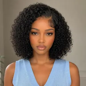 KissLove Hair Short Pixie Cut Wig Human Hair 4x4 Pre Cut Lace Pre Styled Glueless Wig Easy Wear Natural Curly Bob For Black Women #SummerVibes