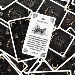 Beginner-Friendly Card Game, Animal Oracle Cards, Tarot Divination Deck, Tabletop Game for Exploring Fortune-Telling