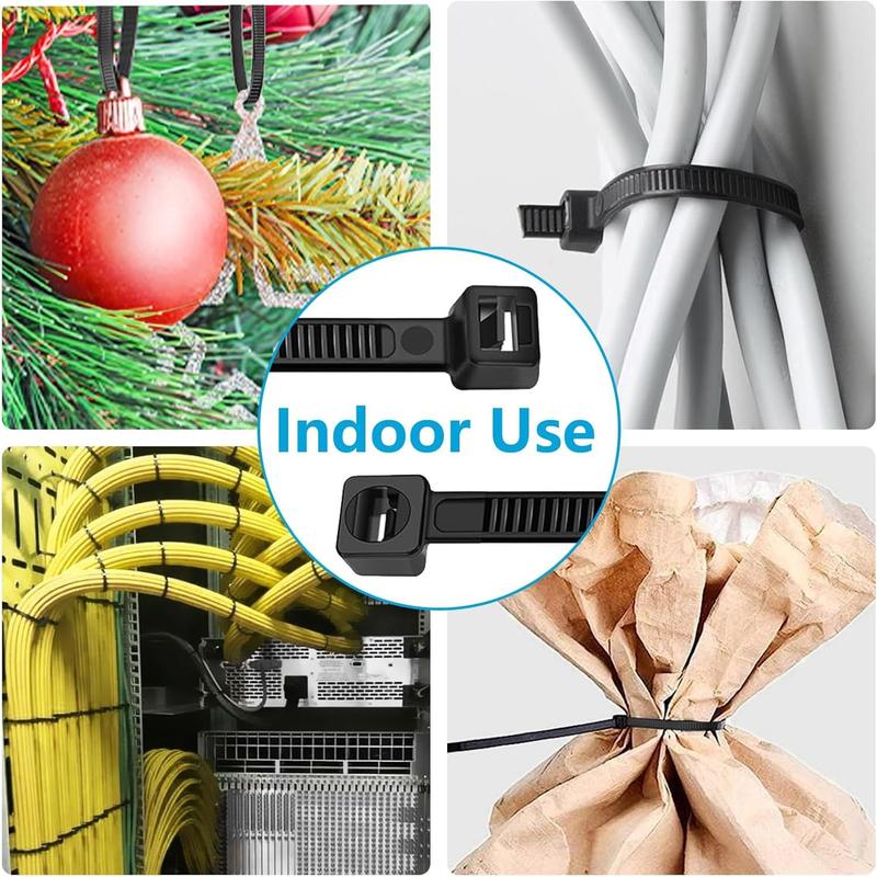 Zip Ties 10 inch (1000 Pack), Black Cable Ties, 45lb Tensile Strength, Wire Ties,