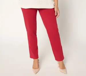 Women with Control Petite TUSHY LIFTER Straight Leg Ankle Pants