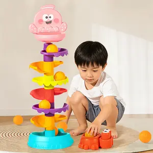 Launch Track Ball Toy, Educational Rolling Ball Toy, Multi-Layer Slides, Detachable Free Assembly, Early Education Gift, Multi Activity Playset