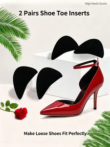 Soft Toe Cushion 2 Pairs | Anti-Slip Shoe Inserts for Shoes Too Big, No Rubbing & Pinching