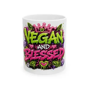 Vegan and Blessed Ceramic Mug | 11oz 15oz