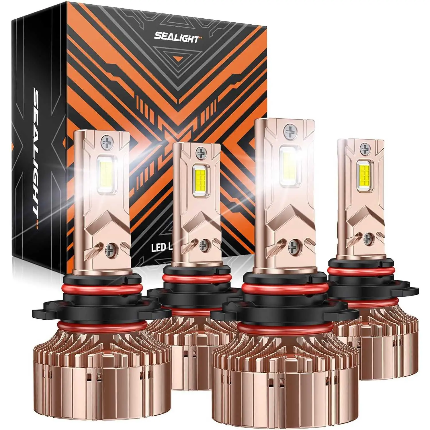 1998 Honda Accord 9005/HB3 9006/HB4 180W 6000K White IP68 LED Headlight Bulbs 2Pairs SEALIGHT X6S