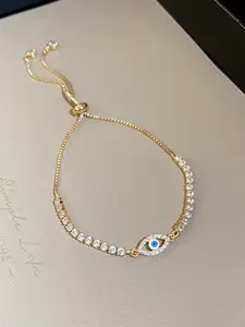 Style Devil Eye Necklace, Blue Zircon Evil Eye Bracelet, Lucky Amulet Bracelet for Women, Fashion Bracelet, Jewelry Bracelet