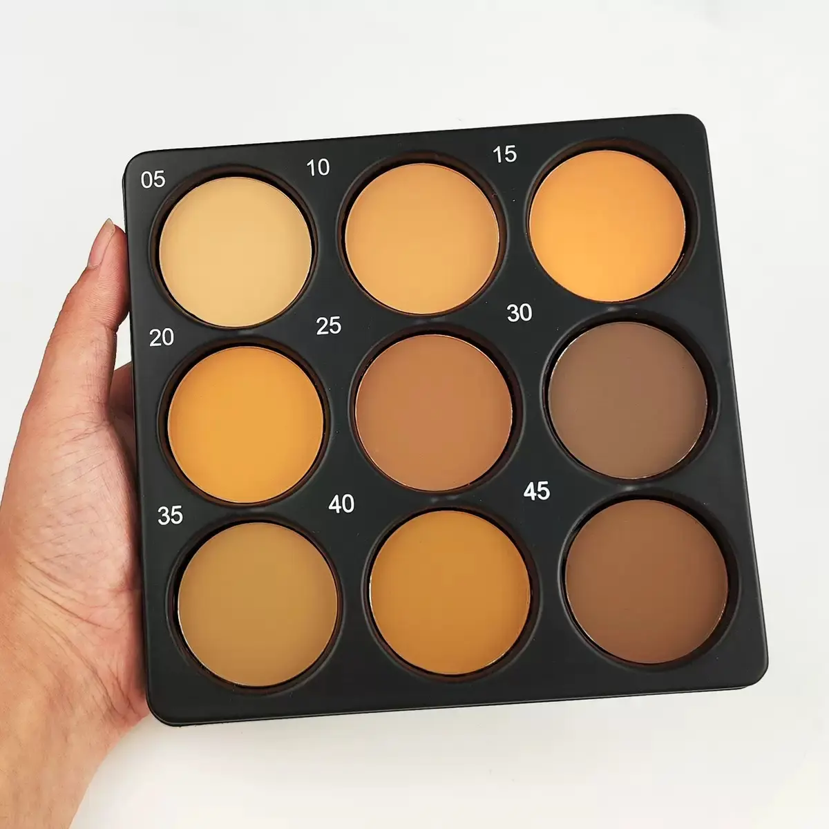 Kiss Someone 9-in-1 Contour Powder Palette 9 Shades for Every Skin Tone Ultra-Blendable Buildable Long-Lasting All-Day Wear Makeup Essential, Brush, Flawless, Cosmetic, Multicolor, Beauty Products