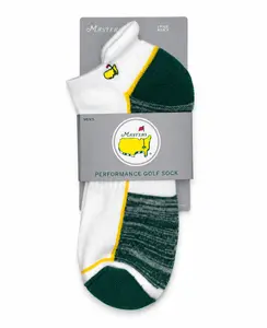 FootJoy Masters Embroidered Logo Ankle Golf Socks, Cushioned Quick-Dry ProDry Drysof Performance Sports Socks, Cushioned Sports Socks, Quick-Dry Sports Socks