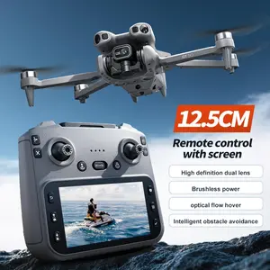 GT 50 Brushless Drone with 12.5CM Large Screen Remote Control, FPV RC Quadcopter for Adults, Electrically Adjustable Dual Camera, GPS Intelligent Obstacle Avoidance, Optical Flow Positioning Hover