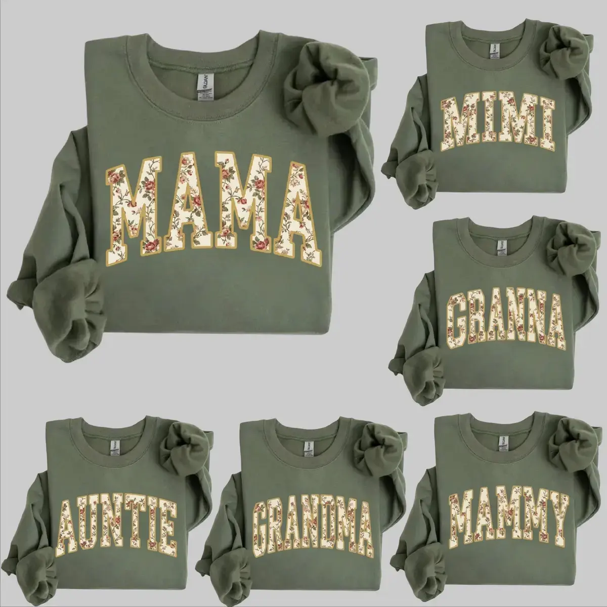 Customize Floral Mama Sweatshirt, Personalized Mama Shirt Vintage Mama Shirt Trendy Mama Shirt Grandma Shirt Auntie Shirt Mothers Day Gift