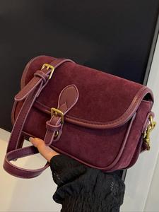 women's elegant solid color crossbody bag, fashionable pu leather shoulder bag for daily used, casual trendy versatile high-quality commuting bag