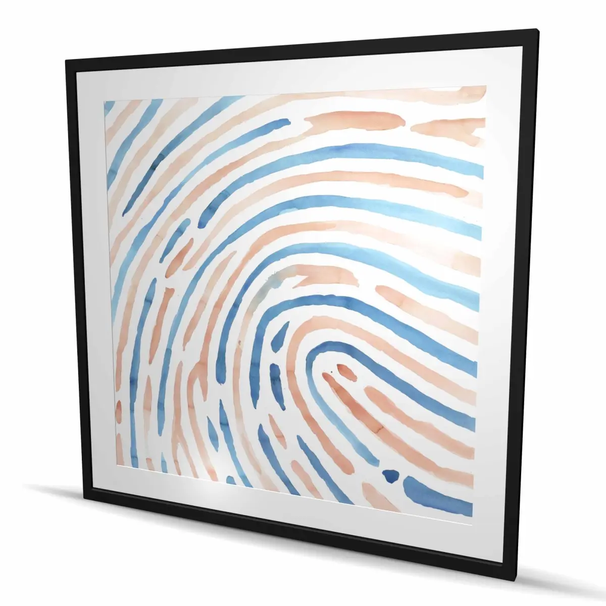 212 MAIN Artistic Geometric Orange Framed Matted Print Wall Artwork, 48x48in Footprint, Designed by Renowned Art Firm, Modern Home Decor Decoration, Room Accent Piece for Home Supplies