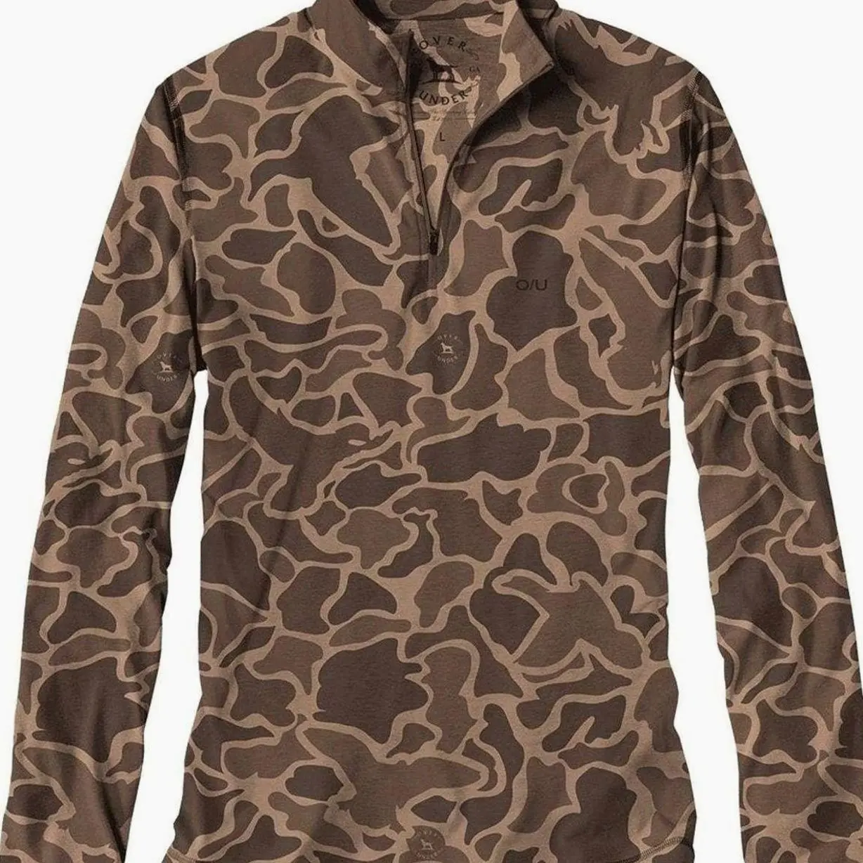 Realtree Camo Zip Long Sleeve Shirt | Lightweight Hunting Top | Outdoor Gear Apparel