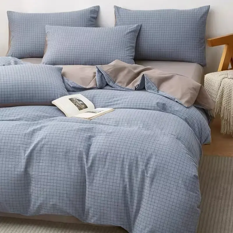 Pure Cotton Quilt Cover Single Piece, Washable Cotton Quilt Cover Without Pillowcase and Fitted Sheet, Soft and Durable Bedding