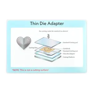 9x6inch/22.8x15.4cm Thin Die Adapter for Die Cutting Machine  To Create a Sandwich for Most Thin Dies ; PC Plastic Standard Adapter Pad Compatible with Sizzx BS Machine；