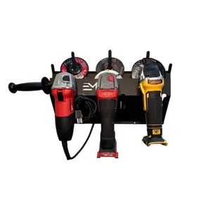 4.5in Angle Grinder Holder: Steel Rack, Satin Black Finish