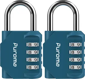 2 Pack Combination Lock 4 Digit Locker Lock Outdoor Waterproof Padlock for School Gym Locker, Sports Locker, Fence, Toolbox, Gate, Case, Hasp Storage