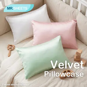 NTBAY 100% Mulberry Silk Toddler Pillowcase, Anti-Tangle 19 Momme Silk for Kids Hair & Skin, Travel Size Soft Pillow Cover with Hidden Zipper