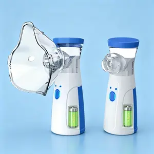 2PCS Handheld Humidifier with 400mA LithiumBattery for Adults & Kids Adjustable , Includes Face Mask and Mouthpiece, Features a Compact and Self-Cleaning Design, Suitable for Home Use, Travel, and Respiratory Assistance.