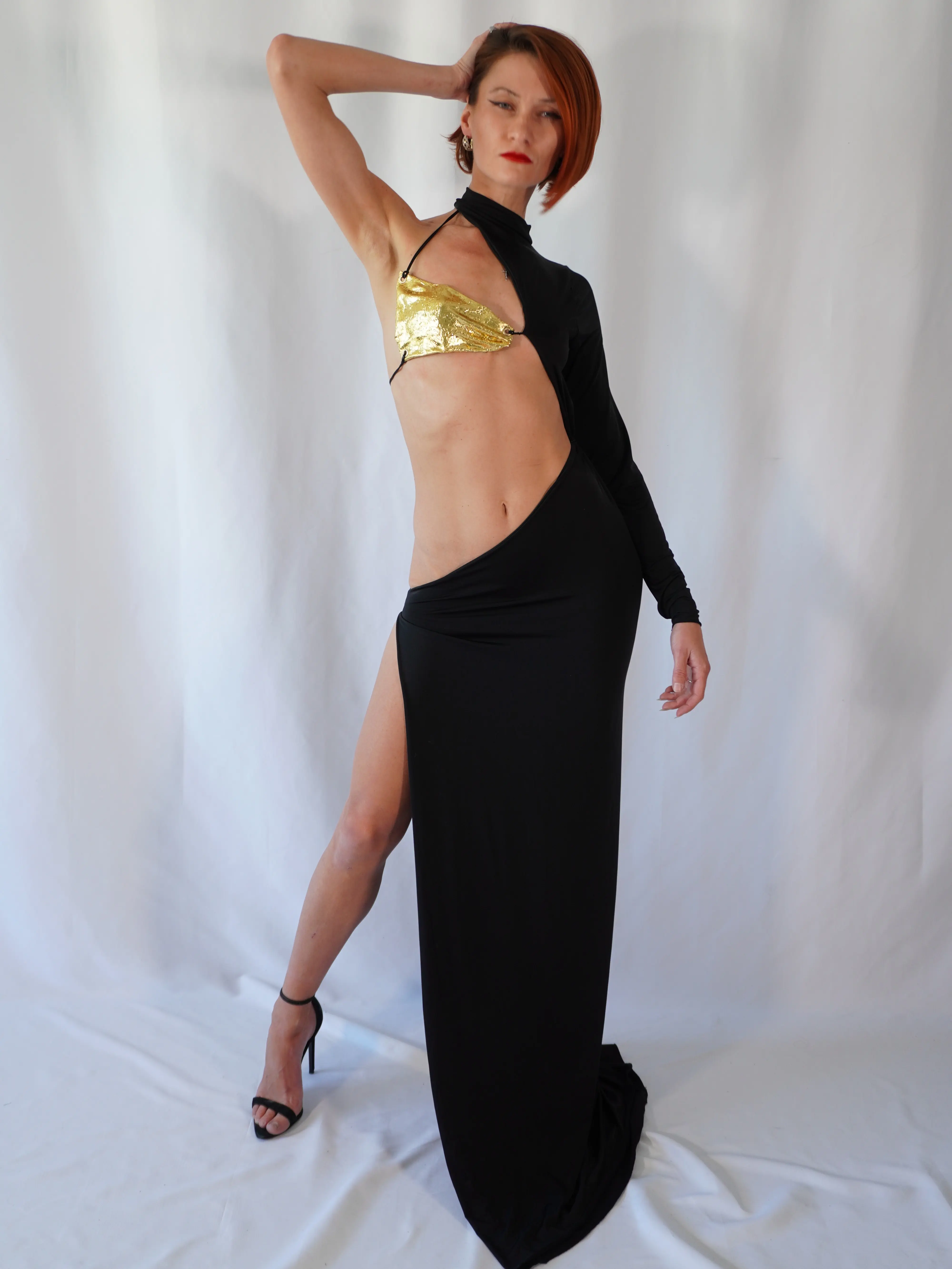 XENA maxi dress with gold cup
