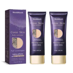 Tattoo Cover Up Makeup Waterproof, Body Coverage Perfector Cream, Long-Lasting Full Coverage Body Makeup, Transfer-Resistant, All Over Complexion Perfector for Tattoos, Scars, and Imperfections 2 PCS