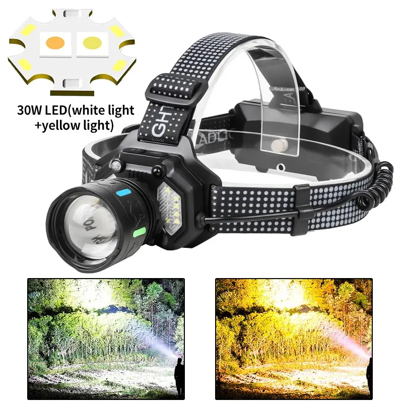 150000 Lumens High Lumen Flashlight, 8 Lighting Modes, With cob,3 Color Lights ( White Light yellow blue ), Zoomable Main & Auxiliary Lamps, Equipped with WIFI sensing mode,90° Adjustable, ipx4 Waterproof for Camping, Car Repair, Outdoor Activities