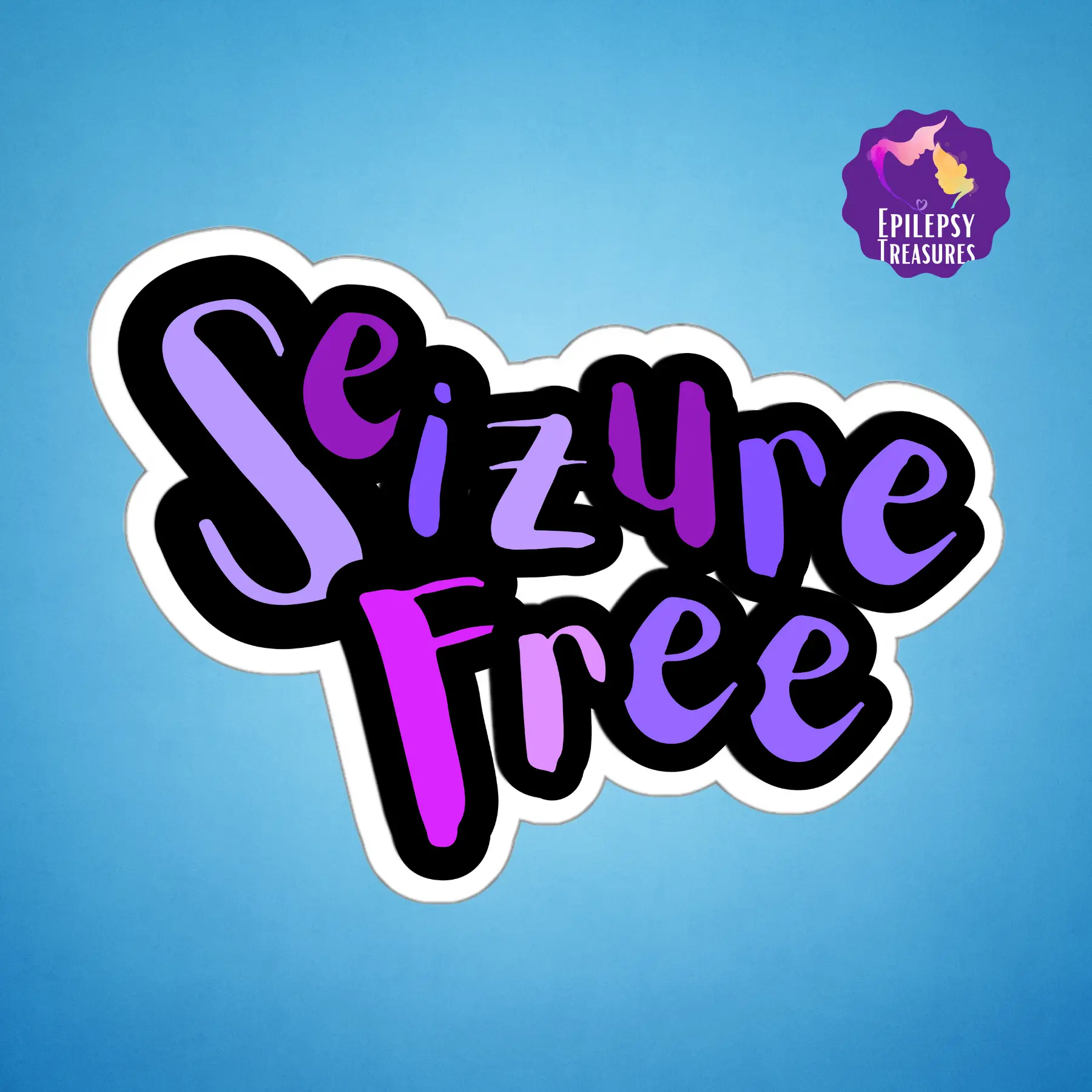 'Seizure Free' Sticker | Epilepsy Awareness Stickers | Laptop Decals | School Sticker | Wall Stickers | Notebook Seizure Awareness Sticker