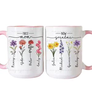 First Mom Now Grandma Garden Mug, Custom Birth Flower Keepsake, Mother's Day 2026 Gift