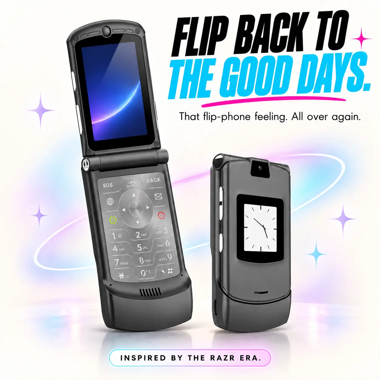 Super Deal Flip Phone 2.4″ IPS Display, Android 11, 2GB RAM, 16GB Storage, 1000mAh Battery, 2MP Rear Camera, Single SIM