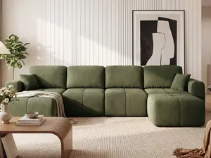 Claiks 149'' Boneless Oversized Modular Sectional Sofa – Grid Tufted Cloud Couch, Upholstered Sofa Bed, Deep Seat Plush Sofa for Living Room Apartment - No Assembly Required